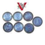 Russie , Série de 7 x 10 roubles , Séries commémoratives Fédération de Russie et Villes anciennes de Russie.