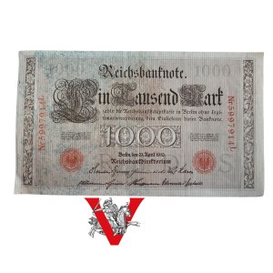 Germany Empire 1000 Marks in gold 1910- beautiful large banknote