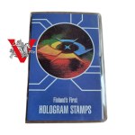 Finland first two stamps with hologram 1990 in folder , 2.5 and 1.9 Marks