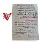 Greater Poland Uprising- Terespol-, Bicycle card "Stricker" 1958.