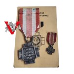 Home Army Cross with miniature - Legitimation London, Kraśnik District