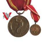 Warsaw Uprising "Wildcat"- medal For Warsaw with miniature -1947 year !