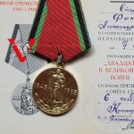 20 Years of Victory in the War 1941-1945- medal with card 1965