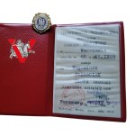 Złota Odznka LOK, small version of ID and badge - signed by Gen Szydłowski, Warsaw 1969