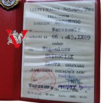 Złota Odznka LOK, small version of ID and badge - signed by Gen Szydłowski, Warsaw 1969