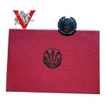 LZS Silver Badge with Legitimation Lublin 1977.