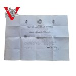 Unique - Diploma of the awarding of the Order of Malta , Pole Elizabeth Kaputa , signature of the Grand Master (1988)
