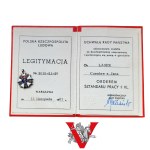 Order of the Banner of Labor Mining, Miniature Legitimation ,1981