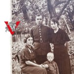 KOP Osowiec, NCO with family 1937 , dedication, signed Grajewo