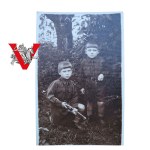 KOP Osowiec, children of Blicharski ,one with a blunderbuss, signed, lovely photo