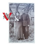 KOP Osowiec, Non-commissioned Officer with wife, signed and signed , 1937