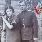 KOP Osowiec, Non-commissioned Officer with wife, signed and signed , 1937
