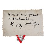 KOP Osowiec, NCO with decorations, with dedication to Blicharski, 1937