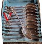 France 12 srerbriated teaspoons 19th century, over 250 grams of silver, QUARTER KILO OF SILVER