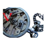 19th century pocket watch with devise and key, enameled [BEAUTIFUL].