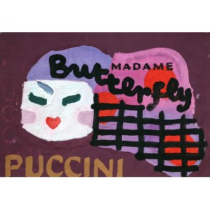 Jan Młodożeniec (1929 - 2000 ), DRAFT PLASTER FOR PUCCINI'S OPERA MADAME BUTTERFLY