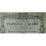 1867. PERPIGNAN-PRADES RAILROAD. Chemin de Fer de Perpignan a Prades.