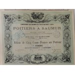 1873. POITIERS-SAUMUR RAILROAD. Chemin de Fer de Poitiers a Saumur.