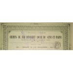 1872. RAILROADS OF THE DEPARTMENT OF SEINE-ET-MARNE. Chemins de Fer de Seine-et-Marne.