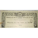 1873. RAILROAD AND MINING BASIN OF THE DEPARTMENT OF VAR - AZURE COAST. Chemin de Fer et Bassin Houiller du Var.