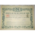 1907. RAILROAD OF THE NORTH COAST DEPARTMENT. Chemins de Fer des Cotes-du-Nord.