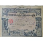 1906. THE IRON ROADS SOCIETY OF THE DAUPHINE. Societe des Voies Ferrrees du Dauphine.