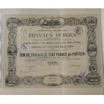 1879. THE FRENCH COMPANY OF PUBLIC WORKS ON RAILROADS AND SHIPPING. Compagnie Francaise de Travaux Publics.