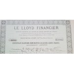 1924. financial-insurance LLOYD No. 0009. le Lloyd Financier.