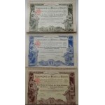 1939 [POLONIK] COLLECTION OF 3 VALES OF THE BRUAY MINES IN THE NORD-PAS-DE-CALAIS. Compagnie des Mines de Bruay.