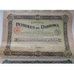 1920-1925. collection of 3 Polish-French oil industry shares DĄBROWA-DROHOBYCZ. SOCIETE DES PETROLES DE DABROWA.