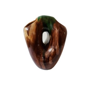 Ceramic vase with two holes, Cracow Ceramics, Millennium, 2nd half of the 20th century.