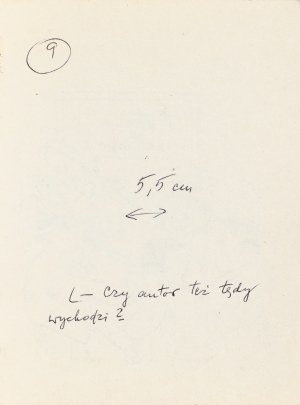 Gwidon MIKLASZEWSKI (1912-1999), Czy autor też tędy wychodzi?