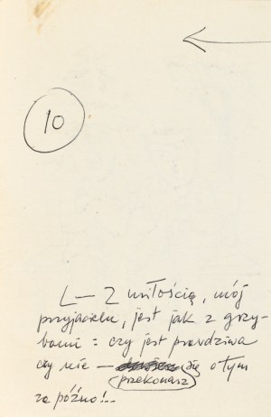Gwidon MIKLASZEWSKI (1912-1999), Z miłością, mój przyjacielu, jest jak z grzybami: czy jest prawdziwa czy nie - przekonasz się otym za późno!!!