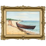 Soter Jaxa-Malachowski (1867 - 1952), Boat by the Baltic shore.