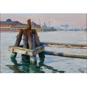 Soter Jaxa-Małachowski (1867 - 1952), View of the Dead Vistula River in Gdańsk.