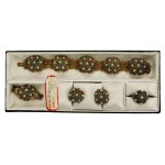 China, jewelry set with turquoise in decorative box, CRP (160)