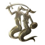 Brooch Warsaw Mermaids, Henryk Grunwald (112)