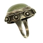 Grey agate ring, ORNO (114)