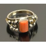 Ring with coral, author