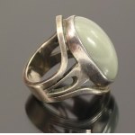 Grey agate ring, ORNO (125)