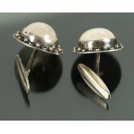 Clips with quartz cabochons, Imago Artis (126)