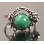 Ring with malachite, author