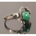 Ring with malachite, author