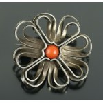 Flower coral brooch, CPLA 1949-1962 (148).