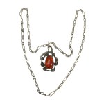 Amber pendant on chain, ORNO (163)