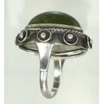 Ring with green glass, ORNO (171)
