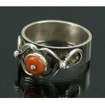 Ring with coral, ORNO (174)