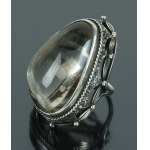 Massive ring with mountain crystal, designed by Danuta Kobielska (189)