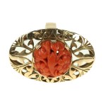 Massive ring with coral, author