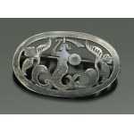 Brooch with Warsaw Mermaid, FS, Warsaw silver sample before 1963 (199)